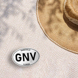 Gainesville Florida White Oval Bumper Sticker - Cool FL Decals