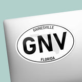 Gainesville Florida White Oval Bumper Sticker - Cool FL Decals