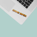 Game Over Funny Nerdy Retro Gaming Decal on Laptop