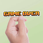 Game Over Funny Nerdy Retro Gaming Sticker 