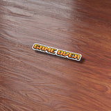 Game Over Funny Nerdy Retro Gaming Sticker on Wood Desk in Office