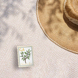 Georgia State Flower Cherokee Rose Sticker - GA Vintage Stamp Decal