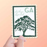 Georgia State Tree Southern Live Oak Sticker- GA Stamp Decal