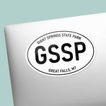 Giant Springs State Park Great Falls  Montana White Oval Sticker on Laptop