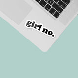 Girl No Sticker on Laptop