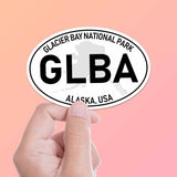 Glacier Bay National Park White Oval Bumper Sticker