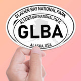 Glacier Bay National Park White Oval Bumper Sticker