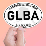 Glacier Bay National Park White Oval Bumper Sticker