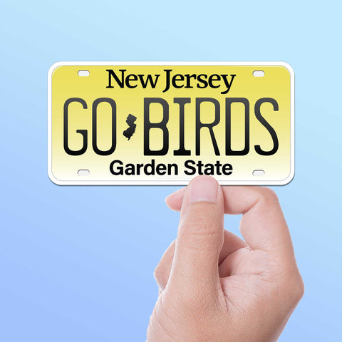 Go Birds New Jersey License Plate Sticker