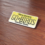 Go Birds New Jersey License Plate Sticker on Desk