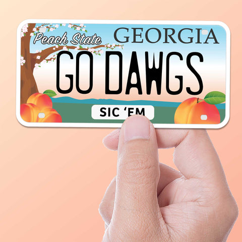 Georgia Registration Sticker Go Dawgs Georgia License Plate Sticker – Sentinel Supply