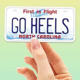 Go Heels North Carolina License Plate Sticker