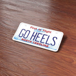 Go Heels North Carolina License Plate Sticker