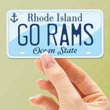 Go Rams Rhode Island License Plate Stickers