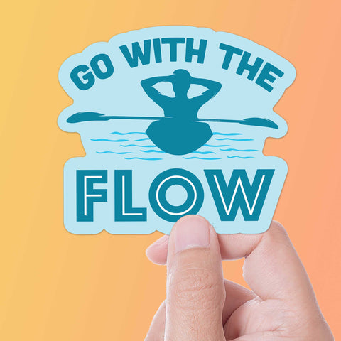 Go with the Flow Kayaking Sticker