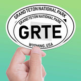Grand Teton National Park White Oval Bumper Sticker
