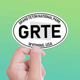 Grand Teton National Park White Oval Bumper Sticker