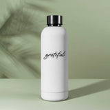 Thanksgiving Grateful Decal on Water Bottle