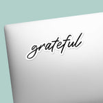 Thanksgiving Grateful Sticker on Laptop