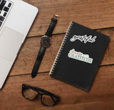 Choose Gratitude and Grateful Stickers on Journal with Laptop and Watch