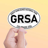 Sand Dunes National Park White Oval Bumper Sticker