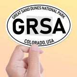 Sand Dunes National Park White Oval Bumper Sticker