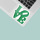 Kelly Green Philly LOVE Sticker - Philadelphia & NJ Decal