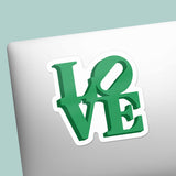 Kelly Green Philly LOVE Sticker - Philadelphia & NJ Decal