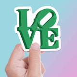 Kelly Green Philly LOVE Sticker - Philadelphia & NJ Decal