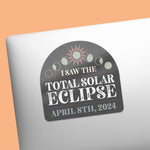 I Saw the 2024 Eclipse Decal on Laptop