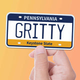 Gritty Philadelphia License Plate Sticker