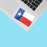 Grungy Texas Flag Sticker on Laptop