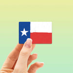 Grungy Texas Flag Sticker Small