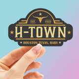 H-Town Houston Sticker - Cool Texas Decals