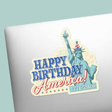 Happy Birthday America 250th Anniversary Sticker - Patriotic 2026 USA Decal