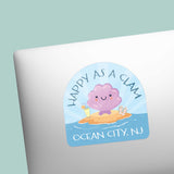 Happy as a Clam Ocean City NJ Sticker