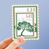 Hawaii State Tree Candlenut Sticker - HI Vintage Stamp Decal