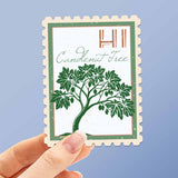 Hawaii State Tree Candlenut Sticker - HI Vintage Stamp Decal