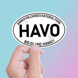 Hawaii Volcanoes National Park White Oval Bumper Sticker