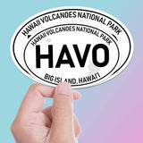 Hawaii Volcanoes National Park White Oval Bumper Sticker