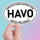 Hawaii Volcanoes National Park White Oval Bumper Sticker