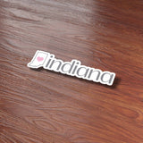 Indiana Heart Sticker - Cute Midwest State Outline Decals