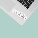 Ohio Heart Sticker - Cute State Shape Midwest Bumper Decals