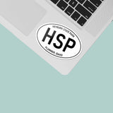 Heyburn State Park Idaho White Oval Decal on Laptop