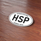 Heyburn State Park Idaho White Oval Stickers on Wood