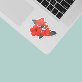 Hawaii Hibiscus Flower Sticker - Mini Tropical Nature Decal