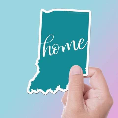 Indiana Home Sticker - Cute Midwest Decals