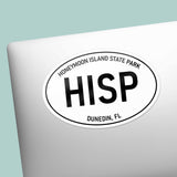 Honeymoon Island State Park Florida White Oval Sticker on Laptop