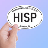 Large Honeymoon Island State Park White Oval Bumper Sticker, Florida Decal for Hydroflask Water Bottle & Laptop, St Petersburg Tampa FL Gift