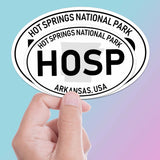 Hot Springs National Park White Oval Bumper Sticker